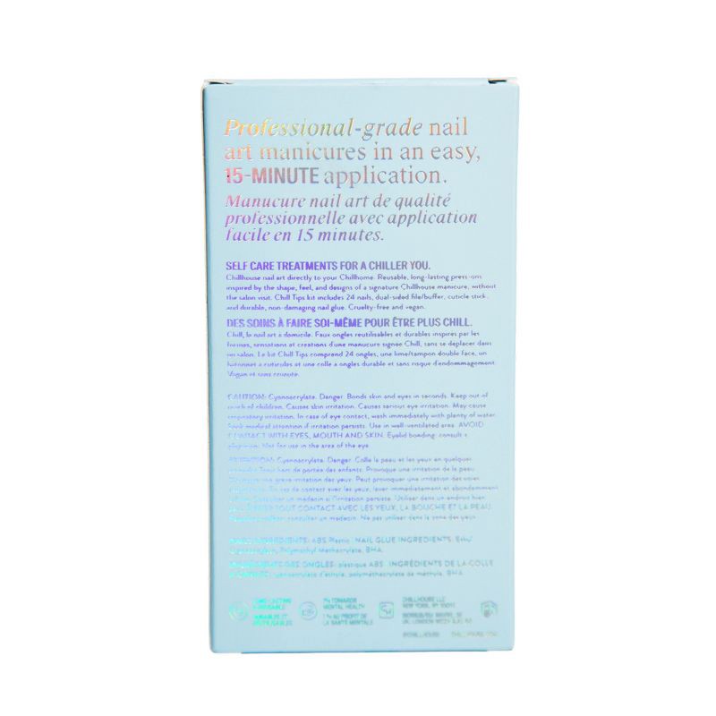 slide 9 of 9, Chillhouse Chill Tips Press on Fake Nails - Chill at the Disco - 24ct, 24 ct