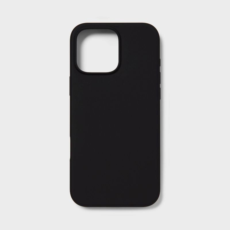 slide 1 of 4, iPhone 16 Pro Max Silicone Case for MagSafe - heyday™ Black: Wireless Charging Compatible, 1 ct