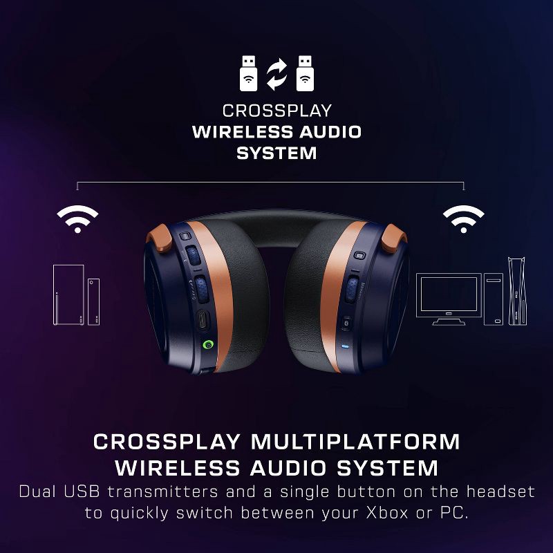 slide 17 of 24, Turtle Beach Stealth 700 Gen 3 Gaming Headphones for Xbox - Cobalt Blue: PS5, Wireless, 20hr Battery, 1 ct