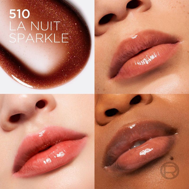 slide 3 of 10, L'Oreal Paris Plump Ambition Hyaluron Lip Oil Plumping Lip Gloss - La Nuit Sparkle - 0.16 fl oz, 0.16 fl oz