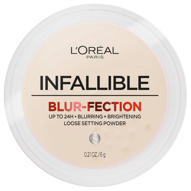 slide 1 of 10, L'Oreal Paris Infallible Blur-fection Longwear Loose Setting Powder - Translucent Light - 0.21oz, 0.21 oz