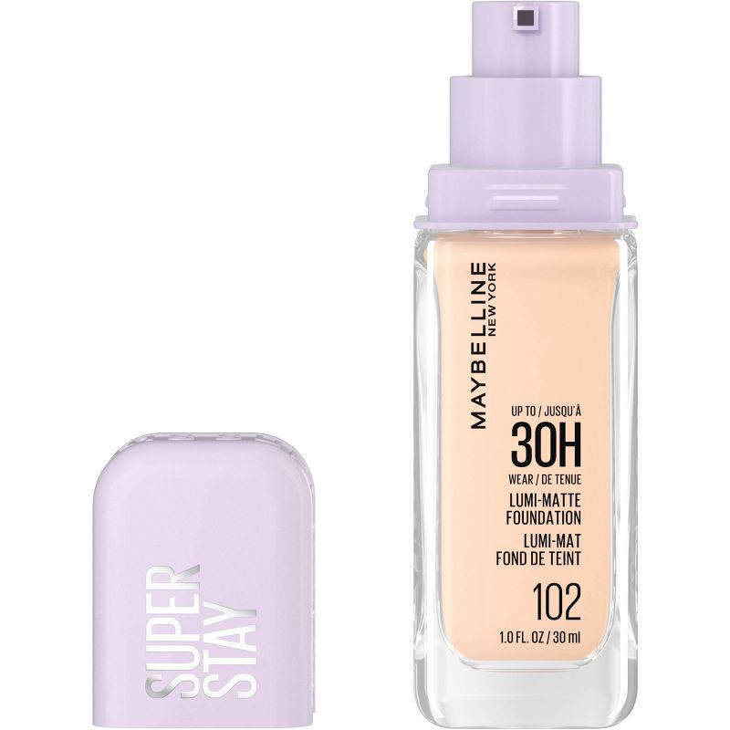 slide 1 of 9, Maybelline Super Stay Up to 30HR Wear Lumi-Matte Liquid Foundation - 102 - 1 fl oz, 102 x 1 fl oz