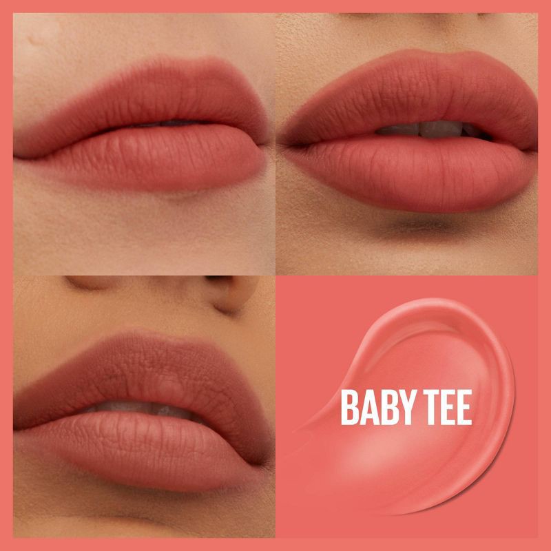 slide 3 of 7, Maybelline Super Stay Teddy Tint Long Lasting Matte Lip Tint - Baby Tee - 0.17 fl oz, 0.17 fl oz