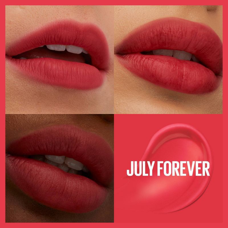 slide 3 of 7, Maybelline Super Stay Teddy Tint Long Lasting Matte Lip Tint - July Forever - 0.17 fl oz, 0.17 fl oz