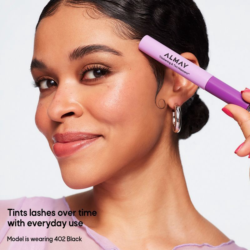 slide 7 of 10, Almay Thickening & Tint Mascara - No Clumping or Flaking - 402 Black - 2 Count, 2 ct