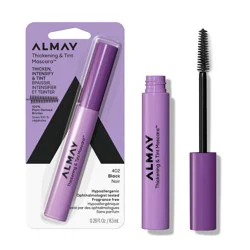 Almay Thickening & Tint Mascara - No Clumping or Flaking - 402 Black - 0.28 fl oz: Hypoallergenic, Matte Finish, Includes Applicator