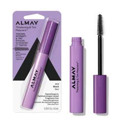 Almay Thickening & Tint Mascara - No Clumping or Flaking - 402 Black - 0.28 fl oz: Hypoallergenic, Matte Finish, Includes Applicator