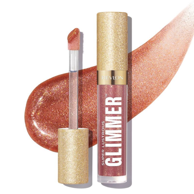 slide 1 of 14, Revlon Super Lustrous Glimmer Gloss - Plant Based Glitter - 005 Glazed Almond - 0.13 fl oz, 0.13 fl oz
