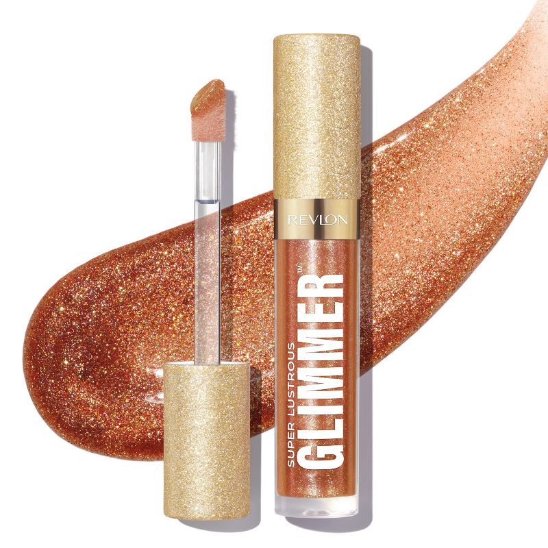 slide 1 of 13, Revlon Super Lustrous Glimmer Gloss - Plant Based Glitter - 006 Bronze Spark - 0.13 fl oz, 0.13 fl oz