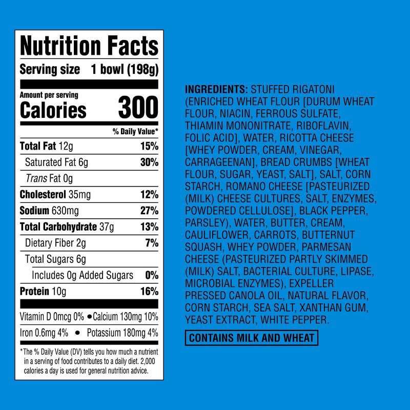 slide 5 of 5, Frozen Stuffed Mini Rigatoni with Butter Parmesan Sauce - 7oz - Good & Gather™, 7 oz