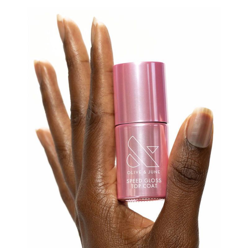 slide 4 of 4, Olive & June Speed Gloss Topcoat Nail Polish - 0.46 fl oz, 0.46 fl oz