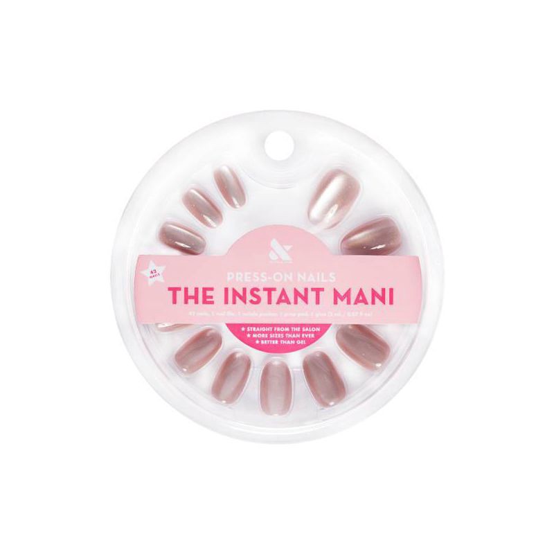 slide 2 of 6, Olive & June Press-On Fake Nails - Short Round - Velvet HZ - 48ct, 48 ct