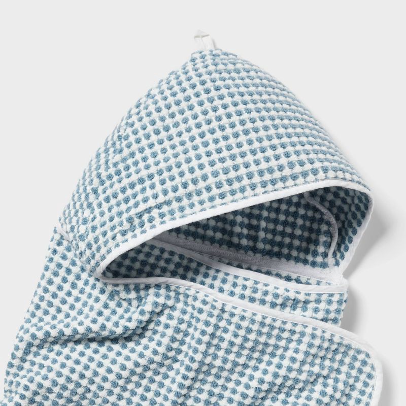 slide 3 of 4, Kids' Oversized Hooded Bath Towel Blue - Pillowfort™, 1 ct