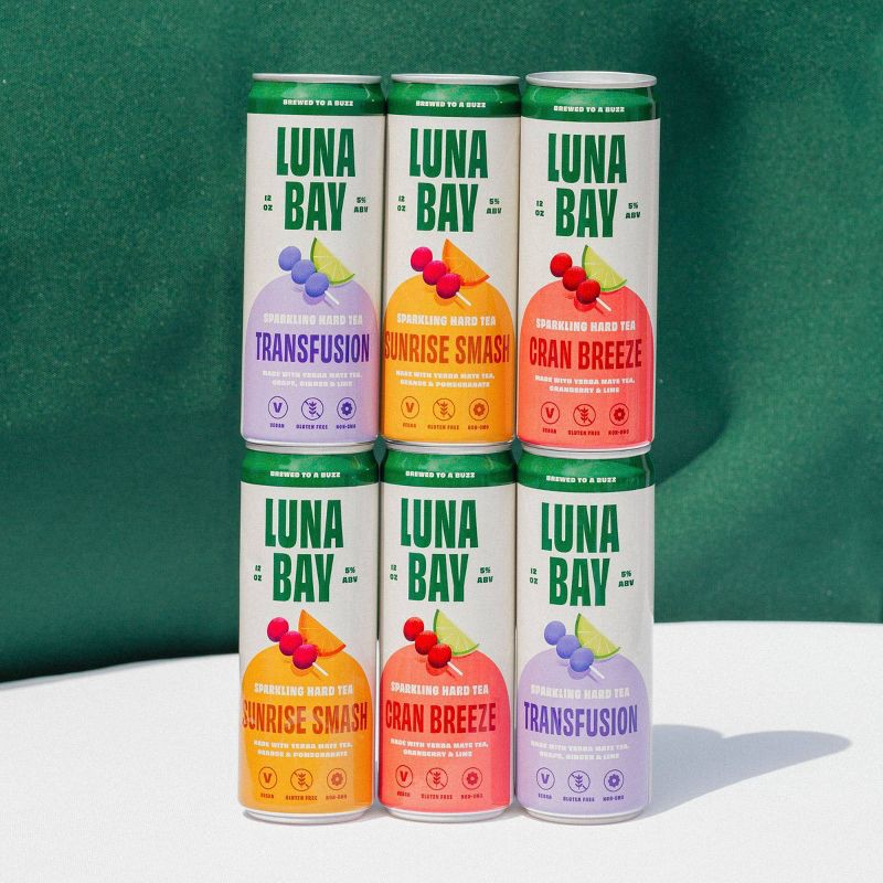 slide 6 of 18, Luna Bay Booch Co Luna Bay Clubhouse Sparkling Hard Tea - 6pk/12 fl oz Cans, 6 ct; 12 fl oz