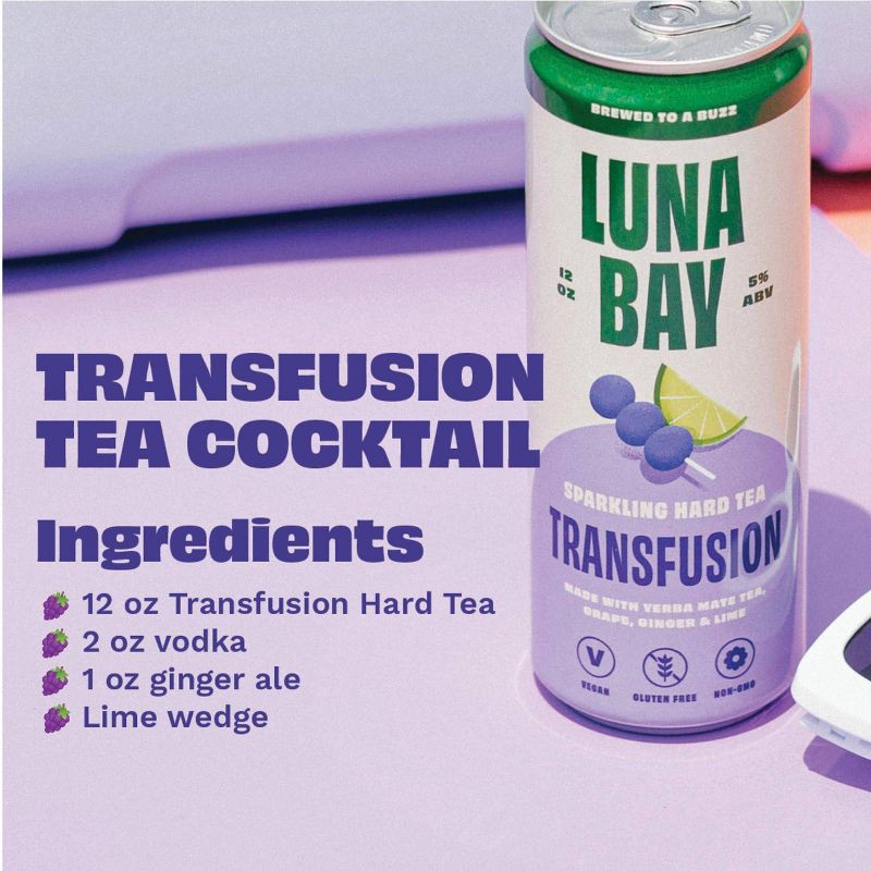 slide 11 of 18, Luna Bay Booch Co Luna Bay Clubhouse Sparkling Hard Tea - 6pk/12 fl oz Cans, 6 ct; 12 fl oz