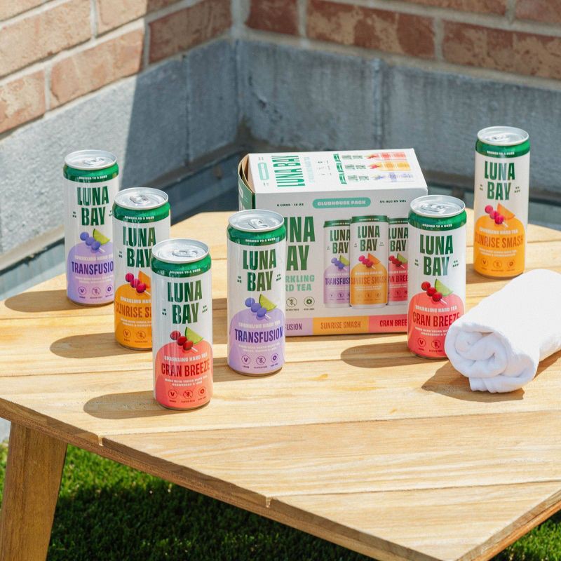 slide 18 of 18, Luna Bay Booch Co Luna Bay Clubhouse Sparkling Hard Tea - 6pk/12 fl oz Cans, 6 ct; 12 fl oz