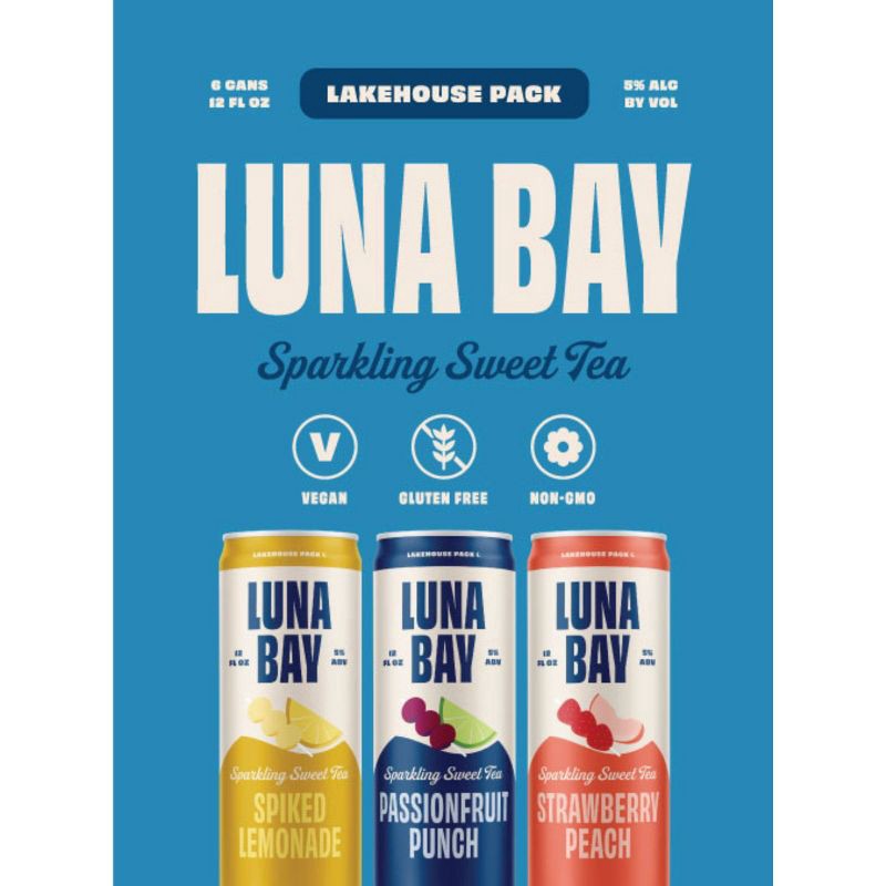 slide 11 of 16, Luna Bay Booch Co Luna Bay Lakehouse Sparkling Hard Tea - 6pk/12 fl oz Cans, 6 ct; 12 fl oz