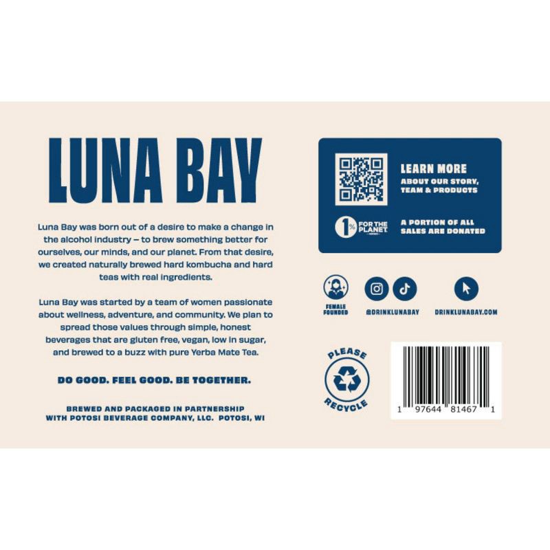 slide 5 of 16, Luna Bay Booch Co Luna Bay Lakehouse Sparkling Hard Tea - 6pk/12 fl oz Cans, 6 ct; 12 fl oz