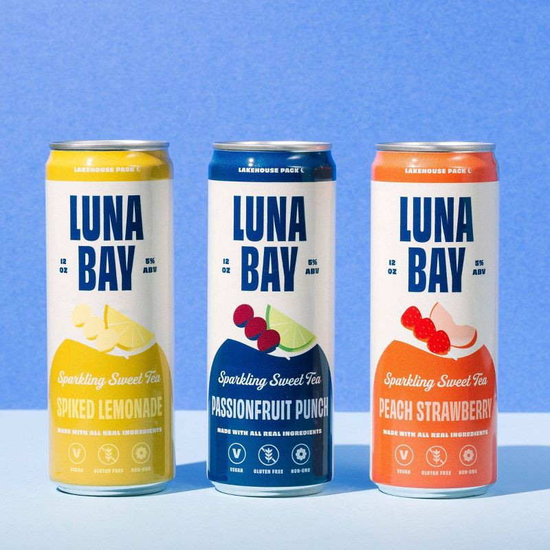 slide 8 of 16, Luna Bay Booch Co Luna Bay Lakehouse Sparkling Hard Tea - 6pk/12 fl oz Cans, 6 ct; 12 fl oz
