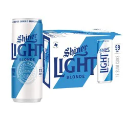 Whiner Beer Co. Shiner Light Blonde Slim Cans - 12pk/12 fl oz Cans
