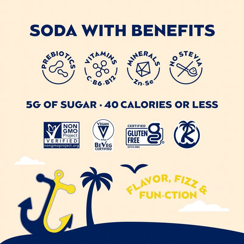 slide 4 of 7, Health-Ade SunSip Root Beer Soda with Benefits - 11.5 fl oz Can, 11.5 fl oz