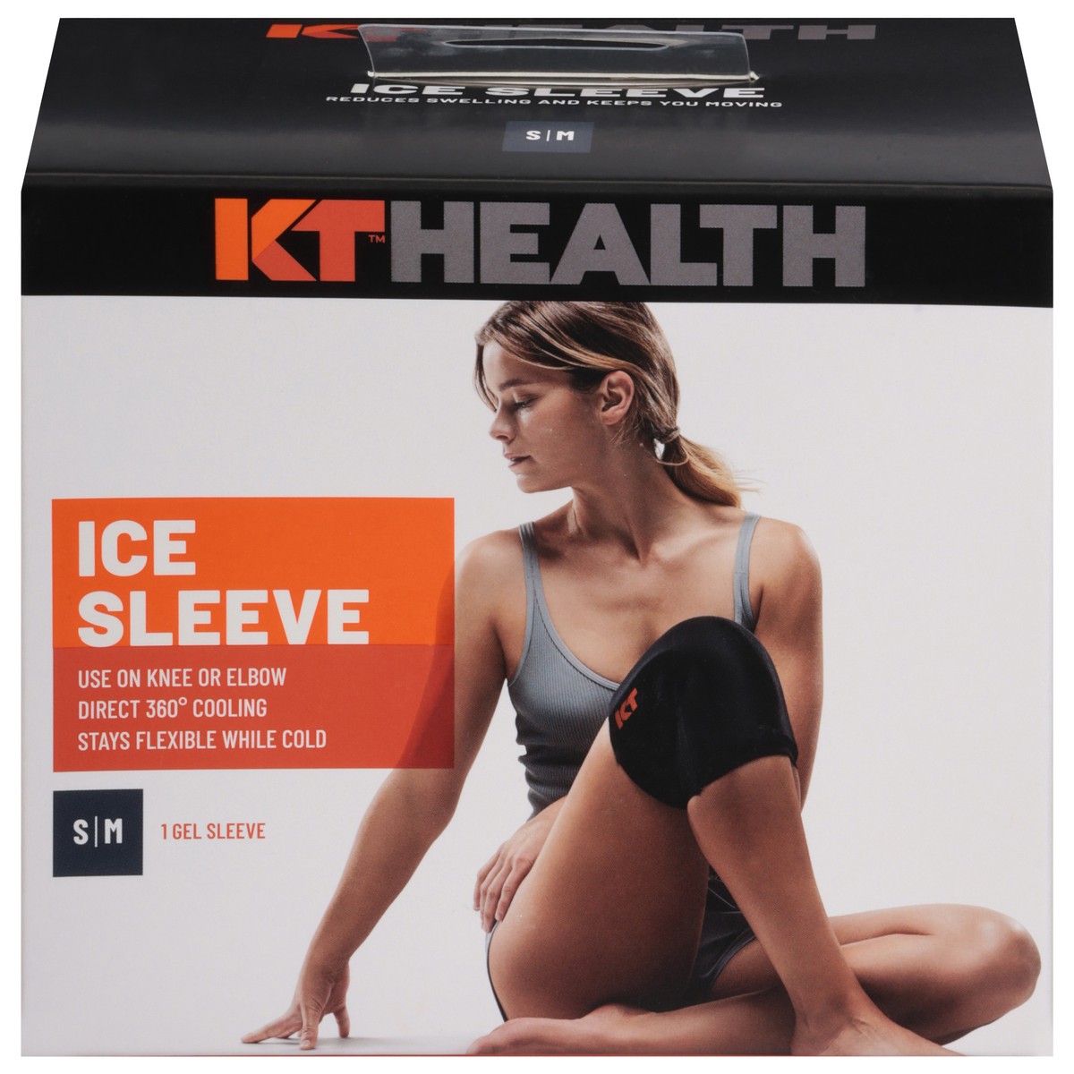 slide 1 of 1, KT Health Knee & Elbow Gel Ice Sleeve S/M 1 ea, 1 ct