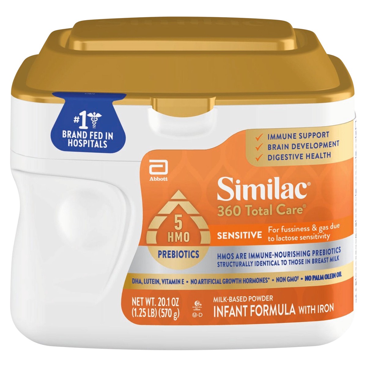 slide 1 of 10, Similac Sensitive 360 Total Care Infant Formula Powder 1-20.1 oz Can, 20.1 oz