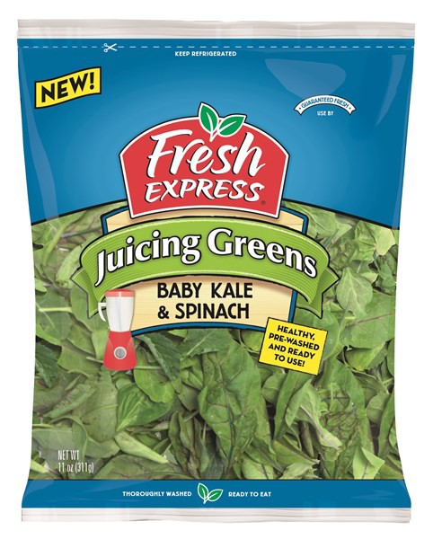 slide 1 of 1, Fresh Express Juicing Greens Baby Kale & Spinach Lettuce Mix, 11 oz