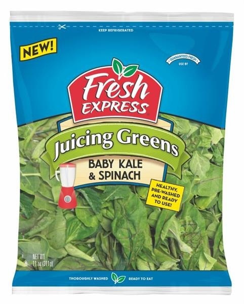 slide 1 of 1, Fresh Express Juicing Greens Baby Kale and Spinach Fresh Express Juicing Greens Lettuce, 11 oz
