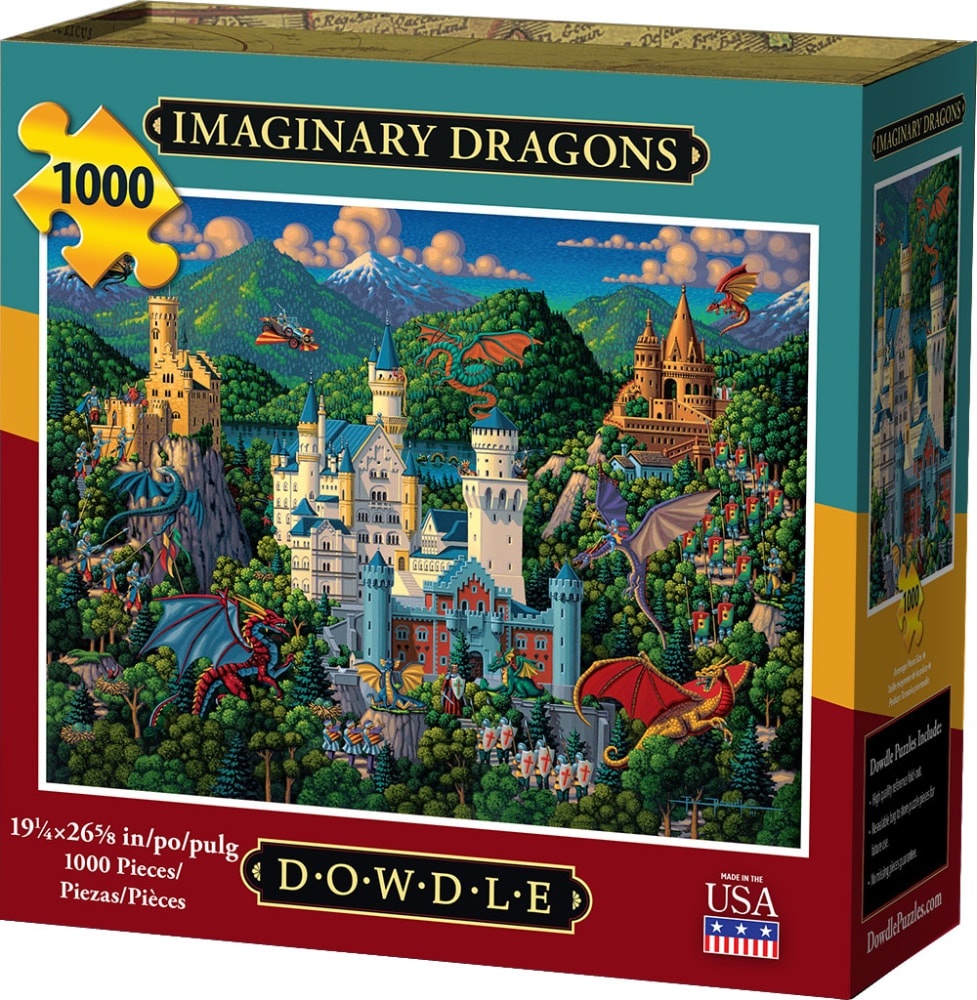 slide 1 of 1, Dowdle Imaginary Dragons Jigsaw Puzzle, 1000 ct