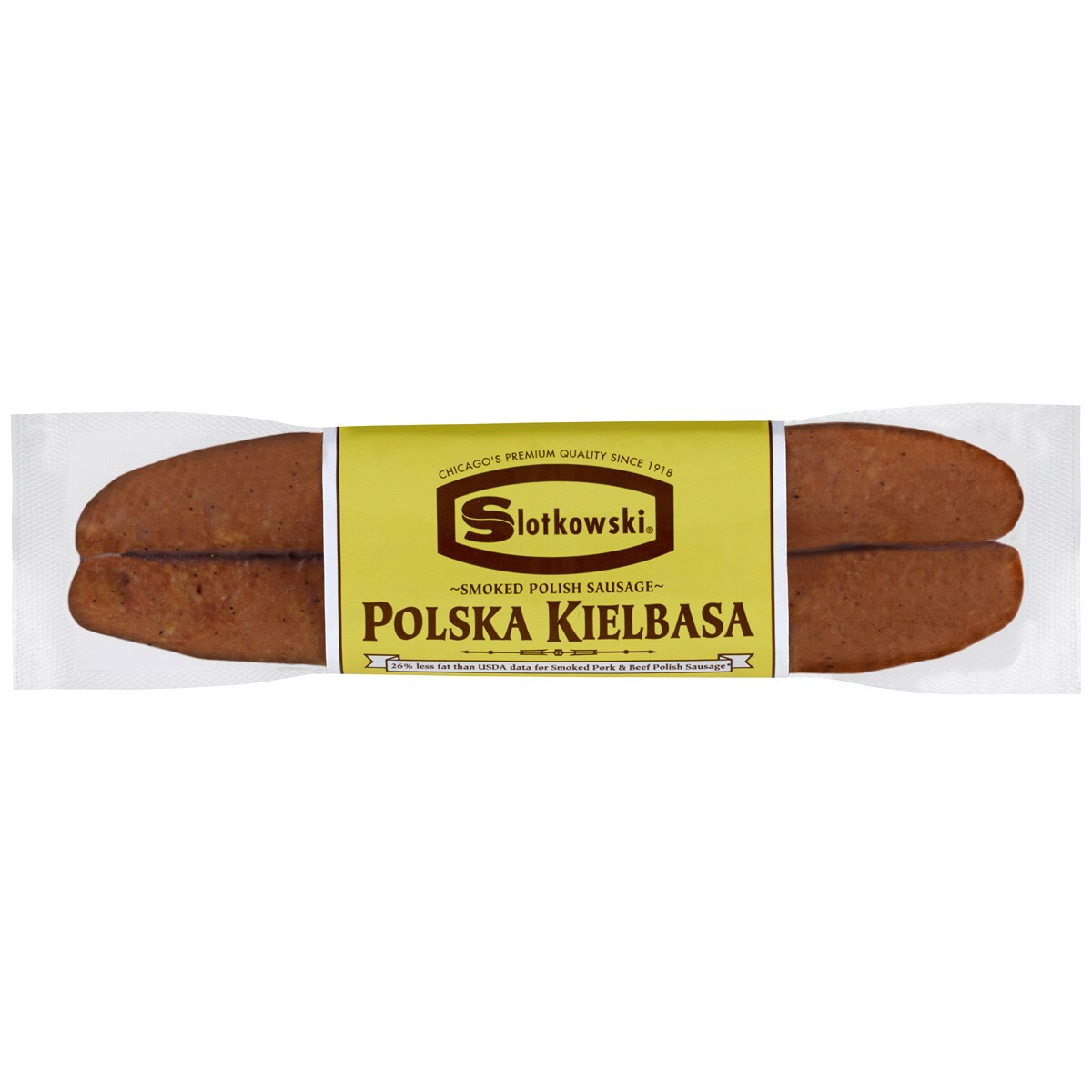 slide 1 of 1, Slotkowski Smoked Polish Sausage Kielbasa Polska, 14 oz