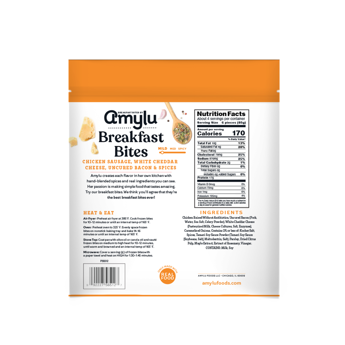 slide 2 of 2, Amylu Foods Breakfast Bites 12 oz, 12 oz