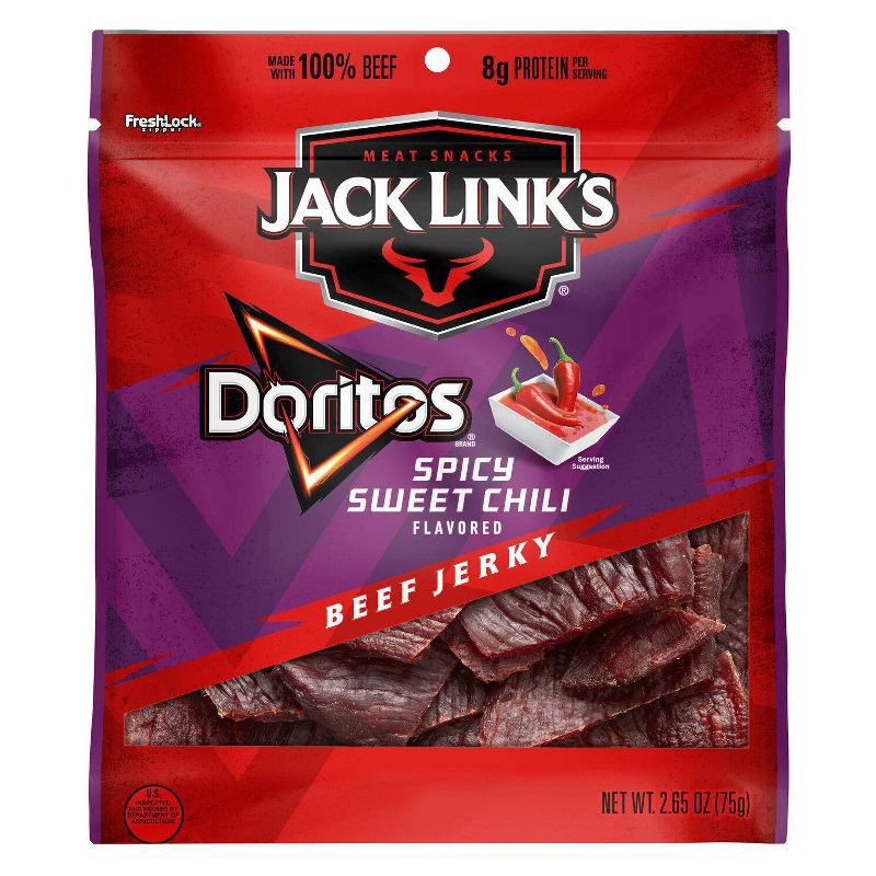 slide 1 of 3, Jack Link's Beef Jerky, Spicy Sweet Chili, 2.65 oz