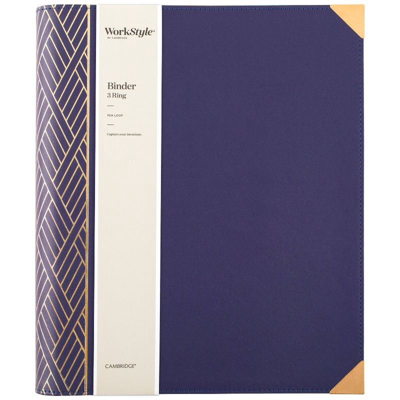 slide 6 of 7, Cambridge Work 1" Style 3 Fashion Flex Ring Binder Future Dusk, 1 ct