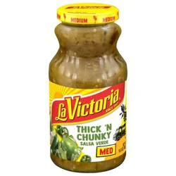 La Victoria Thick n' Chunky Medium Salsa Verde - 15.5oz