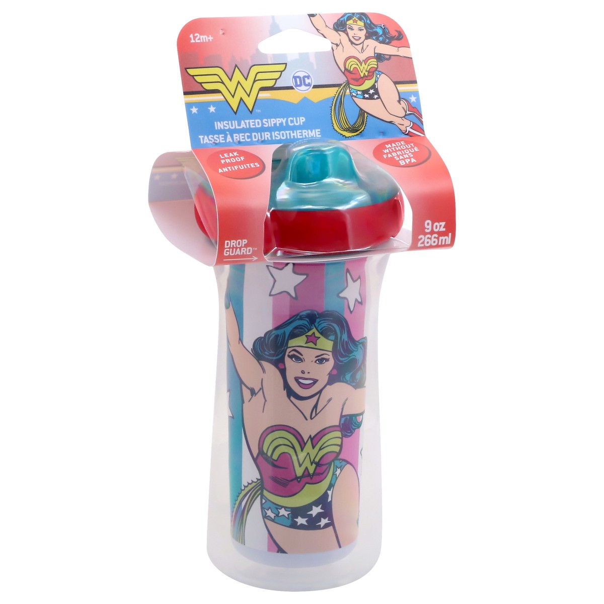 slide 2 of 9, Wonder Woman 9 Ounce Insulated Sippy Cup 1 ea, 1 ct