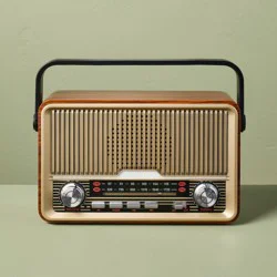 Hearth & Hand with Magnolia Vintage Wood Finish AM/FM Radio and Bluetooth Speaker - Hearth & Hand™ with Magnolia