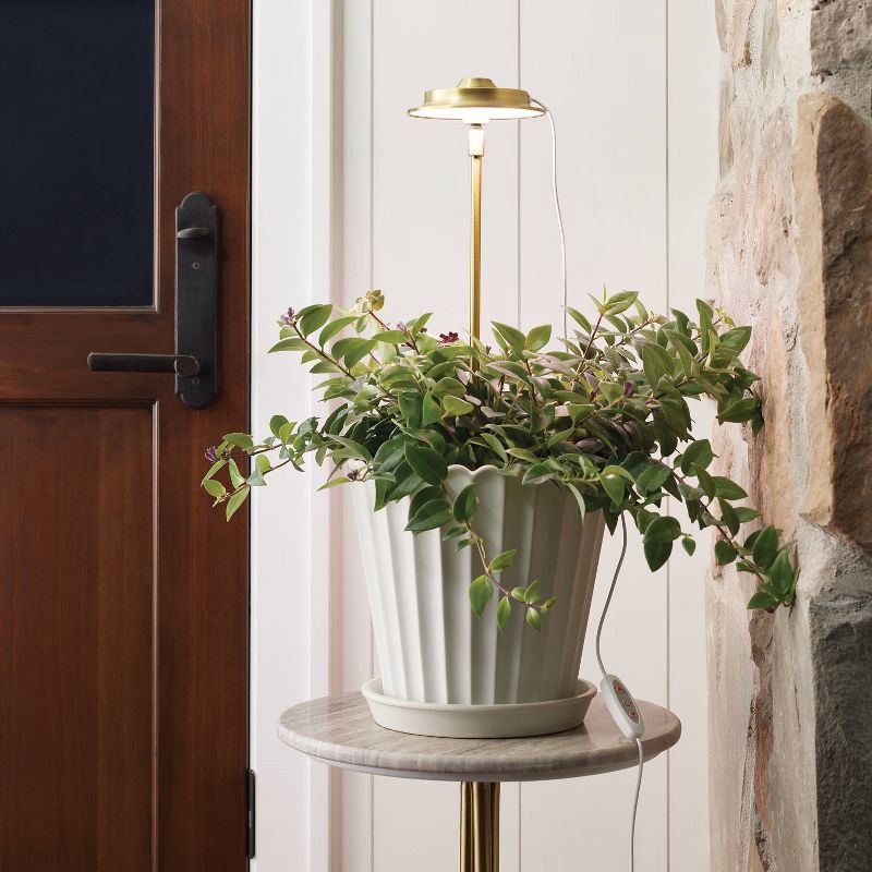 slide 2 of 3, Hearth & Hand with Magnolia 16" Plant Grow Light Stake Brass - Hearth & Hand™ with Magnolia, 1 ct