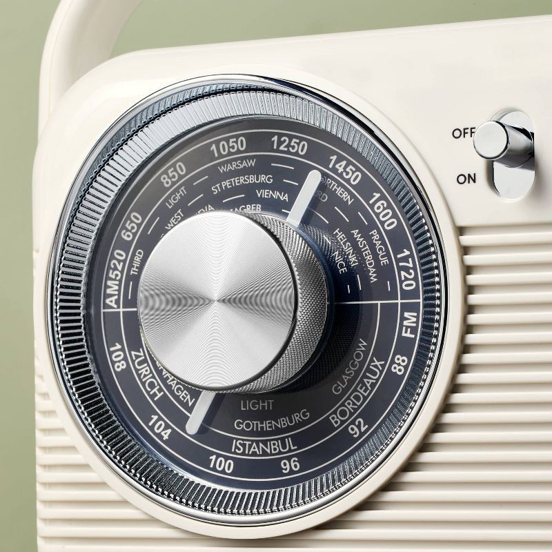 slide 4 of 5, Hearth & Hand with Magnolia Retro Portable AM/FM Bluetooth Radio Cream - Hearth & Hand™ with Magnolia, 1 ct