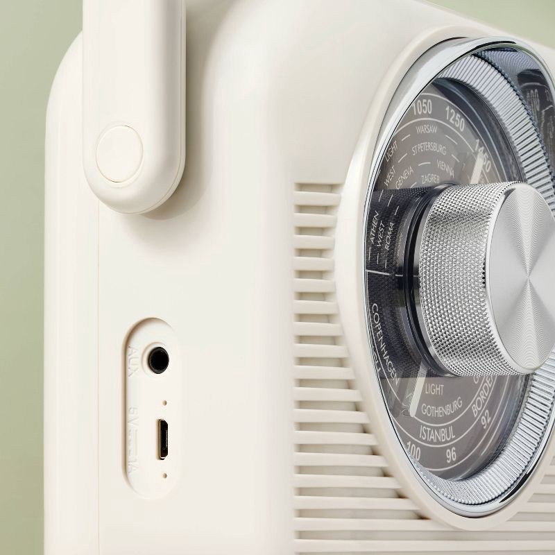 slide 5 of 5, Hearth & Hand with Magnolia Retro Portable AM/FM Bluetooth Radio Cream - Hearth & Hand™ with Magnolia, 1 ct