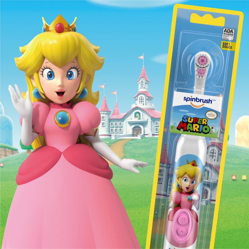 slide 2 of 10, Spinbrush Kids Princess Peach Electric Toothbrush, 1 ct