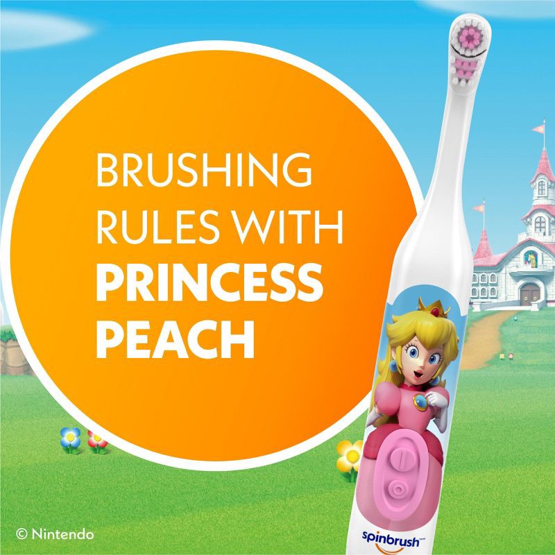 slide 3 of 10, Spinbrush Kids Princess Peach Electric Toothbrush, 1 ct