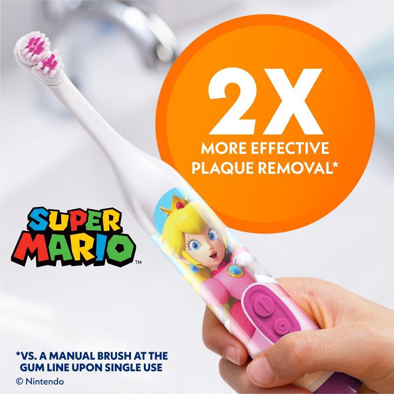 slide 4 of 10, Spinbrush Kids Princess Peach Electric Toothbrush, 1 ct
