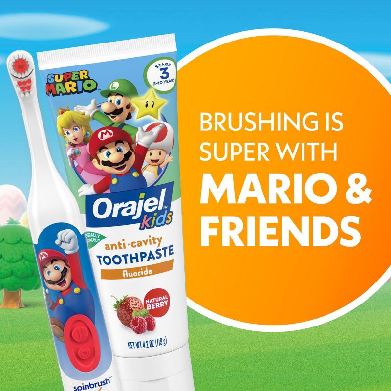 slide 9 of 10, Spinbrush Kids Princess Peach Electric Toothbrush, 1 ct