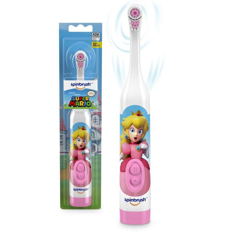 slide 1 of 10, Spinbrush Kids Princess Peach Electric Toothbrush, 1 ct