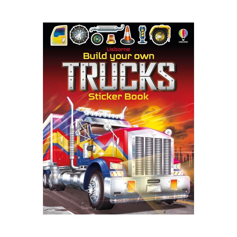 slide 1 of 1, Usborne Books Build Your Own Trucks Sticker Book - (Build Your Own Sticker Book) by Simon Tudhope (Paperback), 1 ct