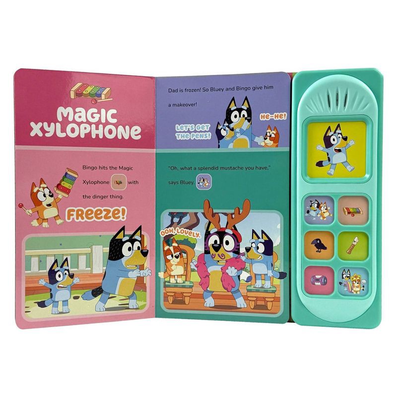 slide 4 of 9, Bluey: Let's Play Games! Sound Book - by Pi Kids (Board Book), 1 ct