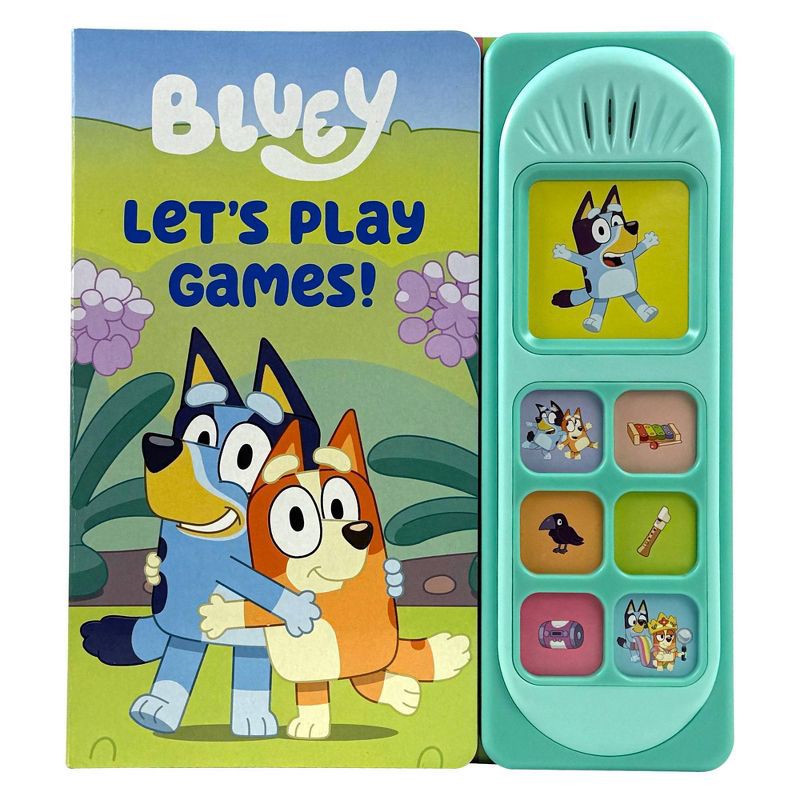 slide 1 of 9, Bluey: Let's Play Games! Sound Book - by Pi Kids (Board Book), 1 ct