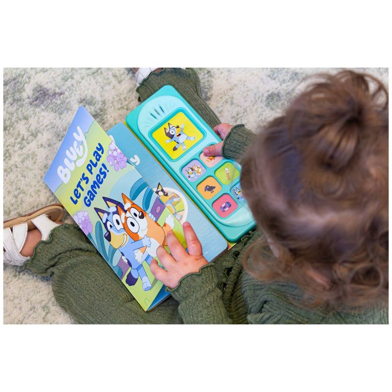 slide 8 of 9, Bluey: Let's Play Games! Sound Book - by Pi Kids (Board Book), 1 ct