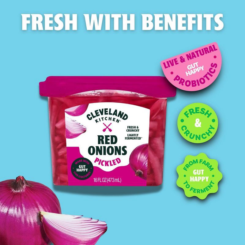 slide 4 of 5, Cleveland Kitchen Pickled Red Onions - 16 fl oz, 16 fl oz